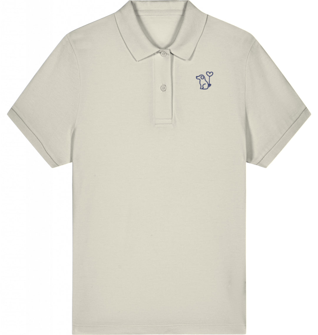 Art Dog Blue - Organic Polo Shirt Ladies Style