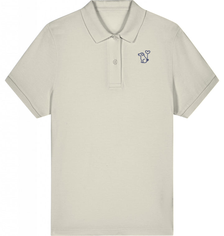 Art Dog Blue - Organic Polo Shirt Ladies Style