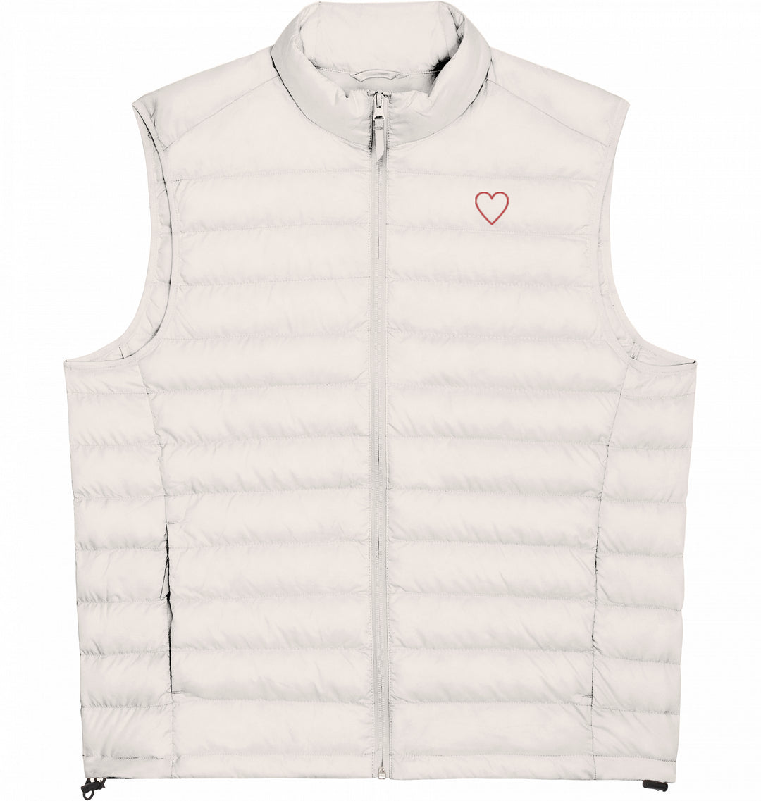 Love in light lines - Herren Daunenweste Organic