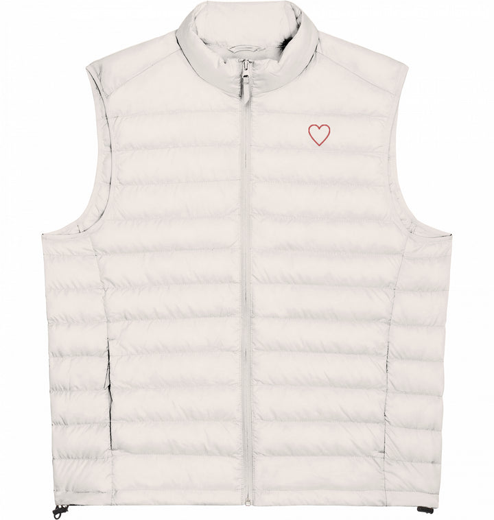 Love in light lines - Herren Daunenweste Organic