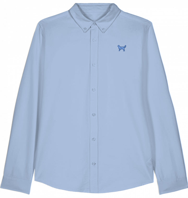 Oxford Bluse Damen - Golden Retriever blau