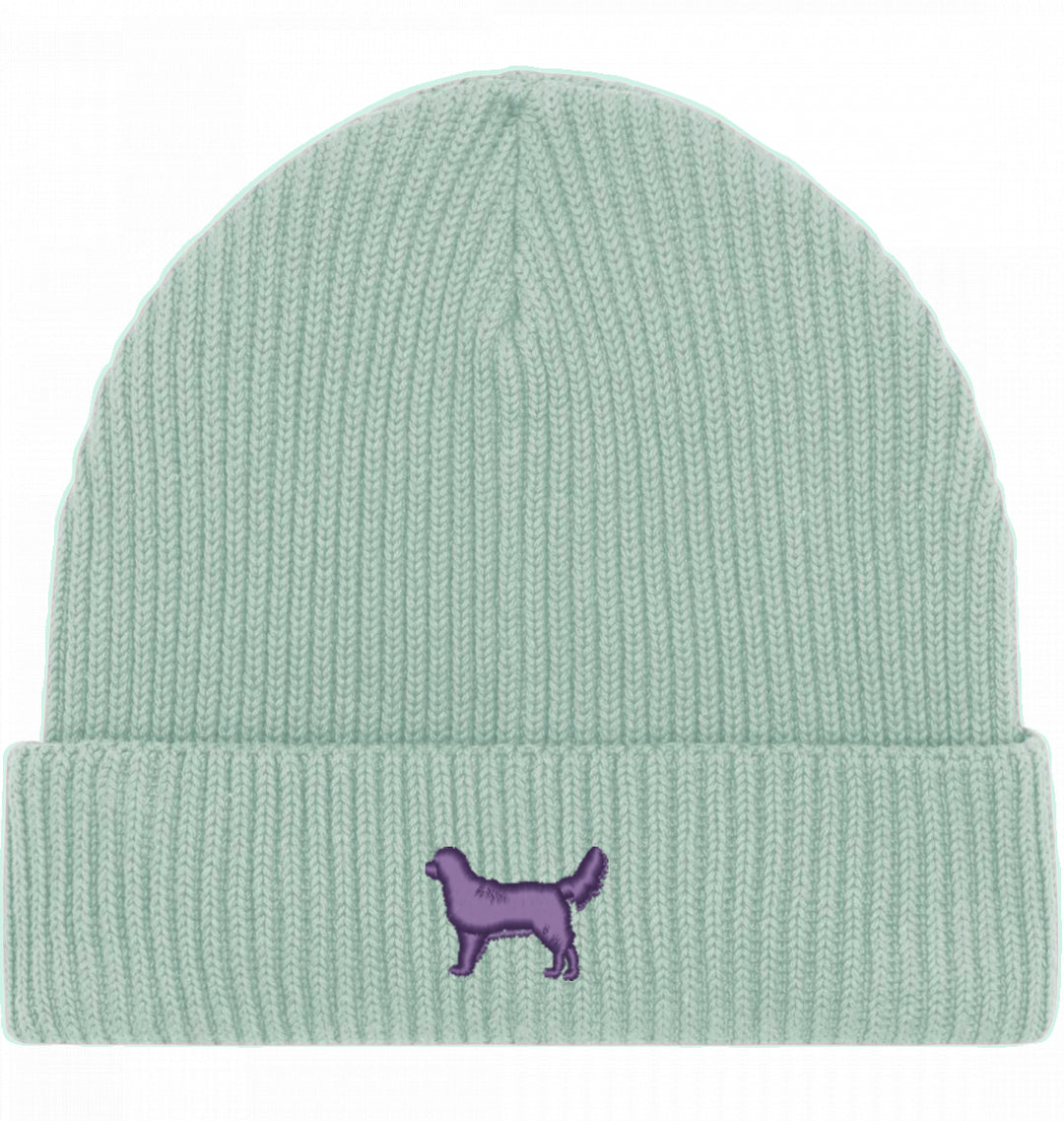 Fisherman Beanie organic - Golden Retriever lila