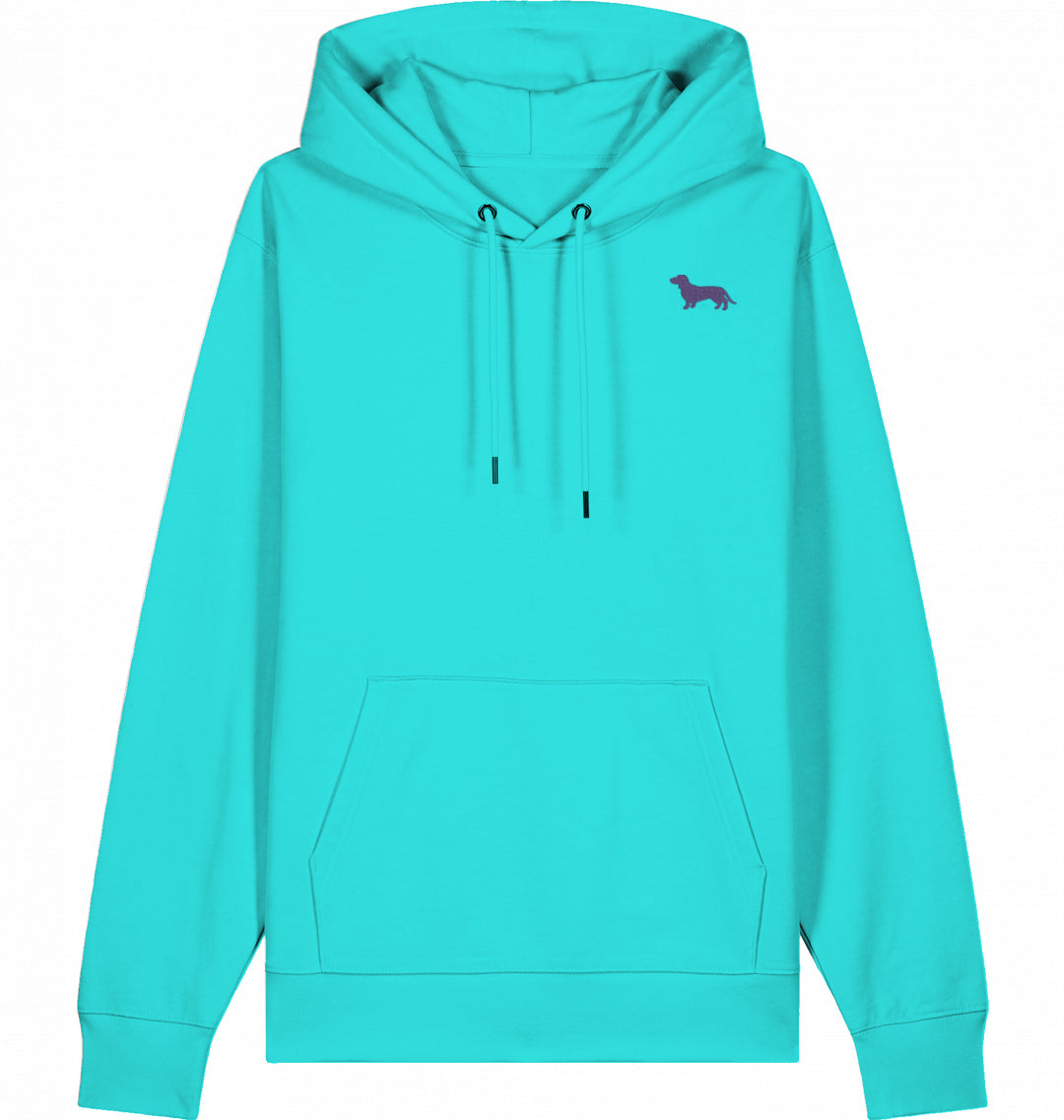 Dachshund Love lila- Organic Hoodie