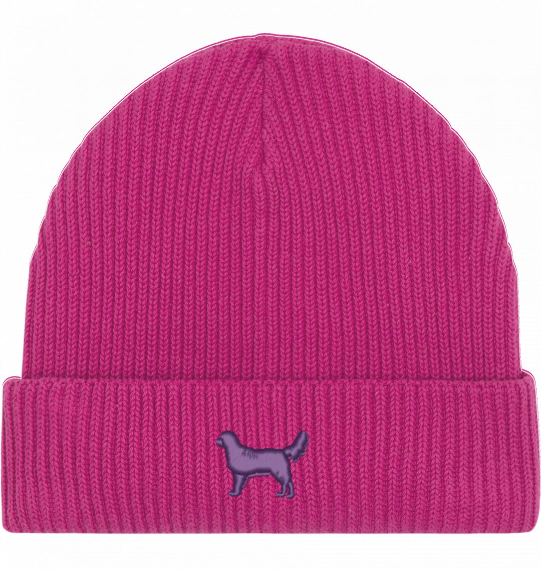 Fisherman Beanie organic - Golden Retriever lila