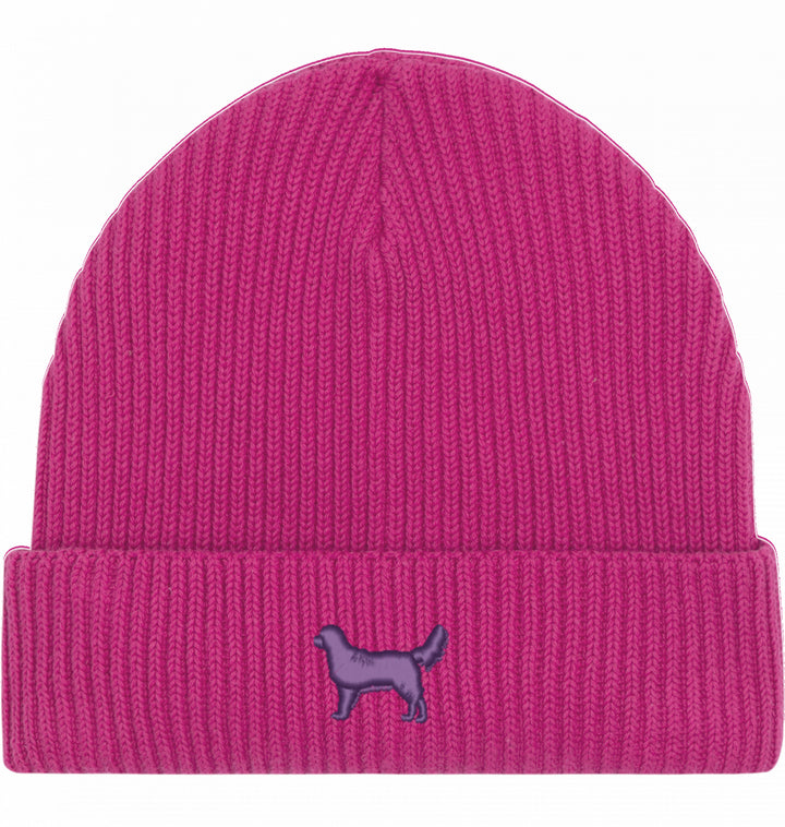 Fisherman Beanie organic - Golden Retriever lila