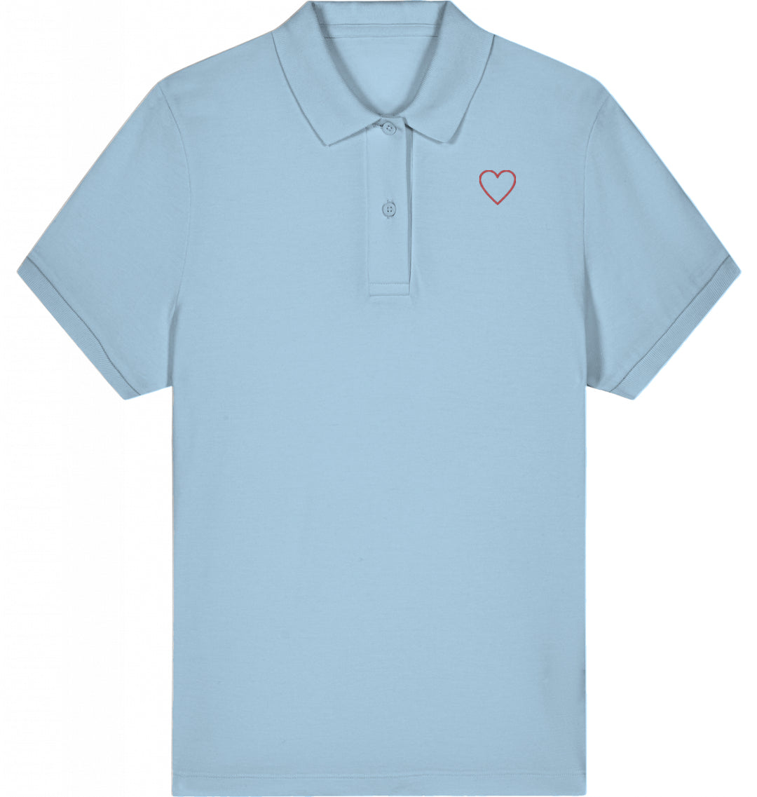 Love in light Lines - Organic Polo Shirt Ladies Style