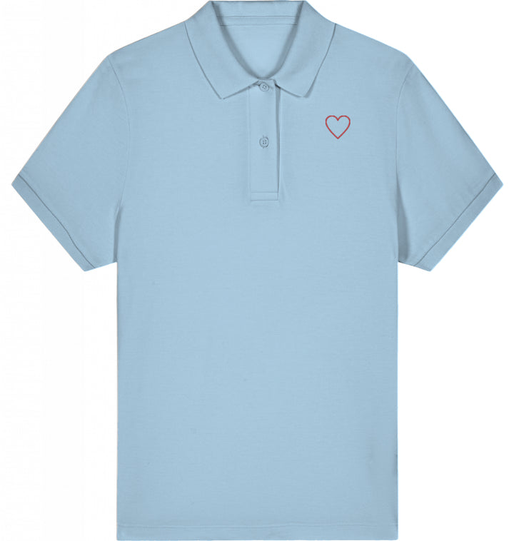 Love in light Lines - Organic Polo Shirt Ladies Style