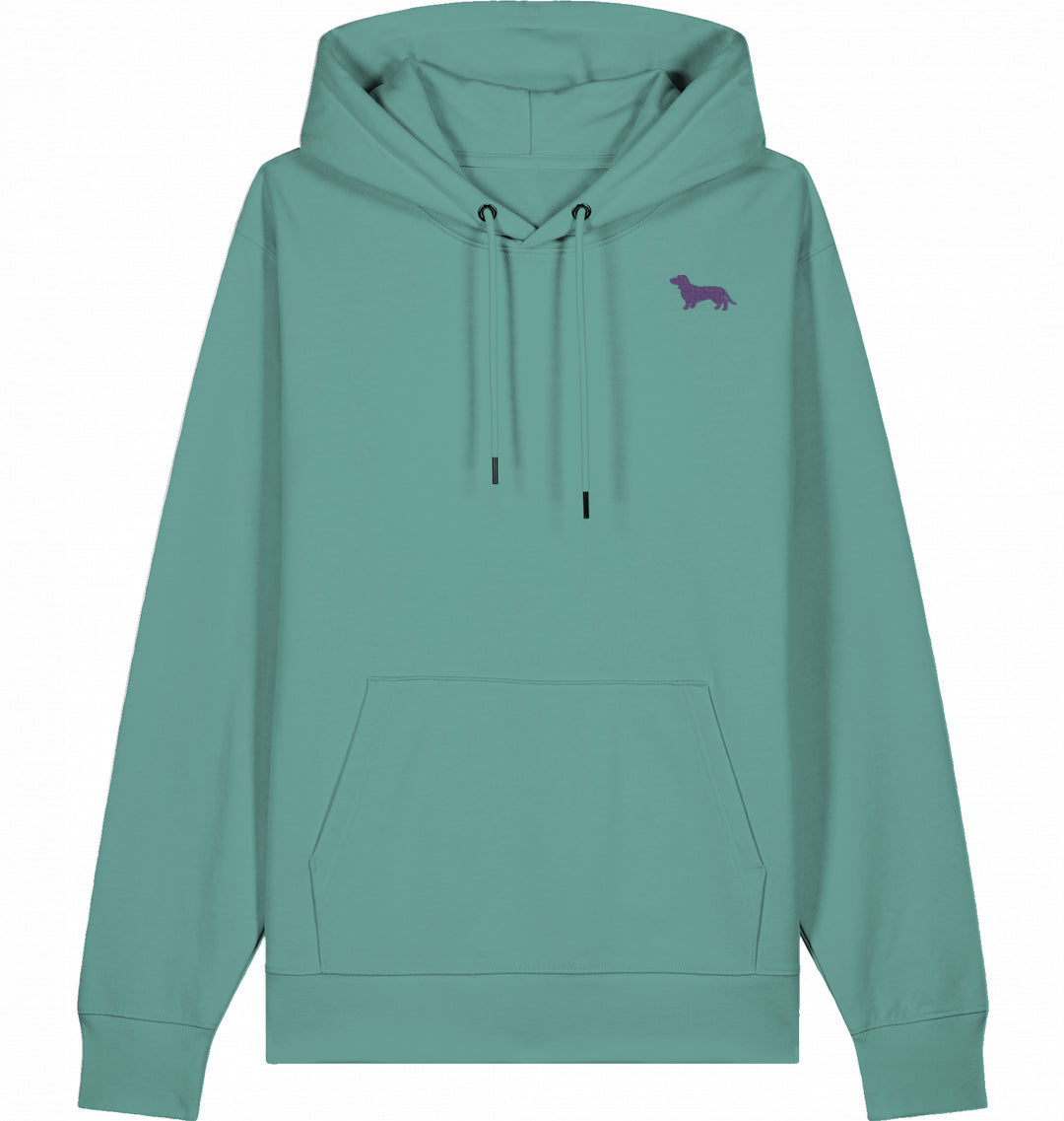 Dachshund Love lila- Organic Hoodie