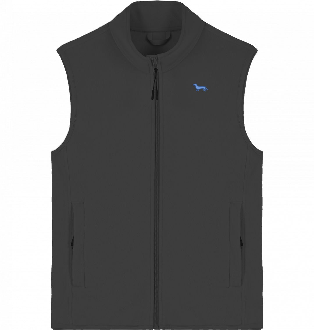 Fleeceweste Organic - Dackel blau