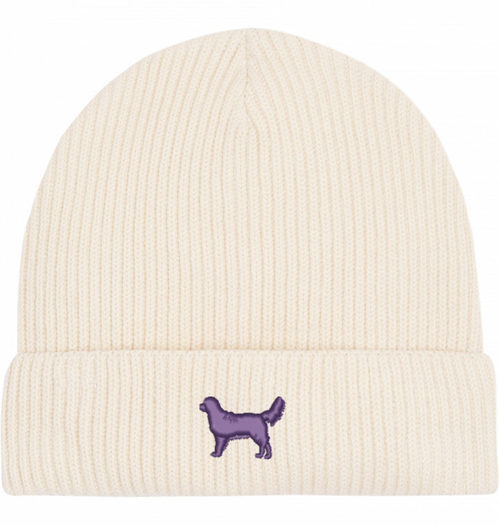 Fisherman Beanie organic - Golden Retriever lila