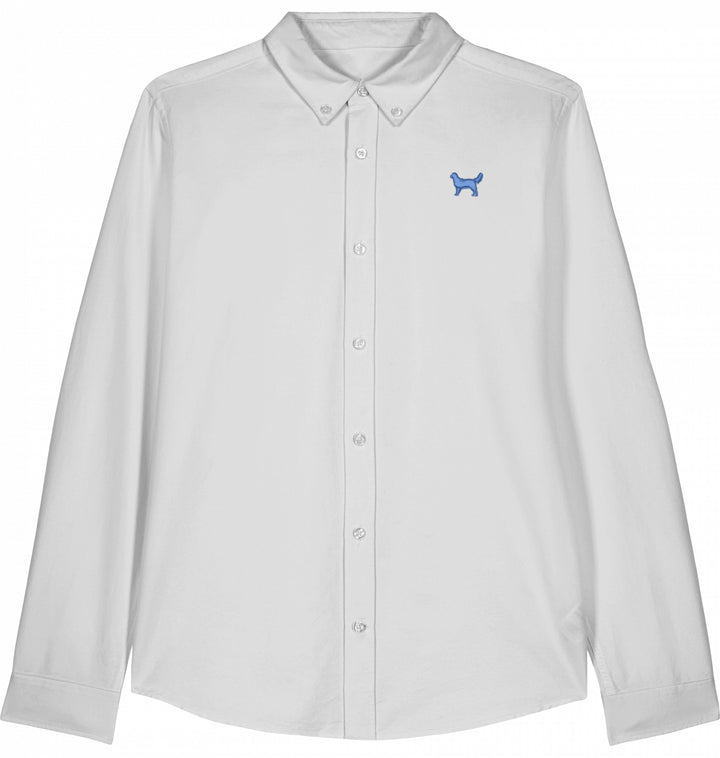 Oxford Bluse Damen - Golden Retriever blau