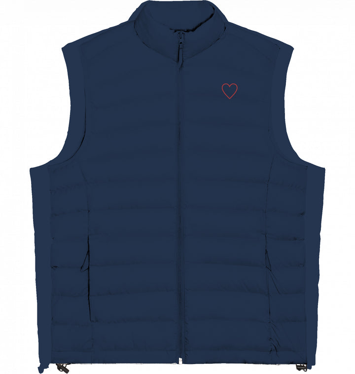 Love in light lines - Damen Daunenweste Organic