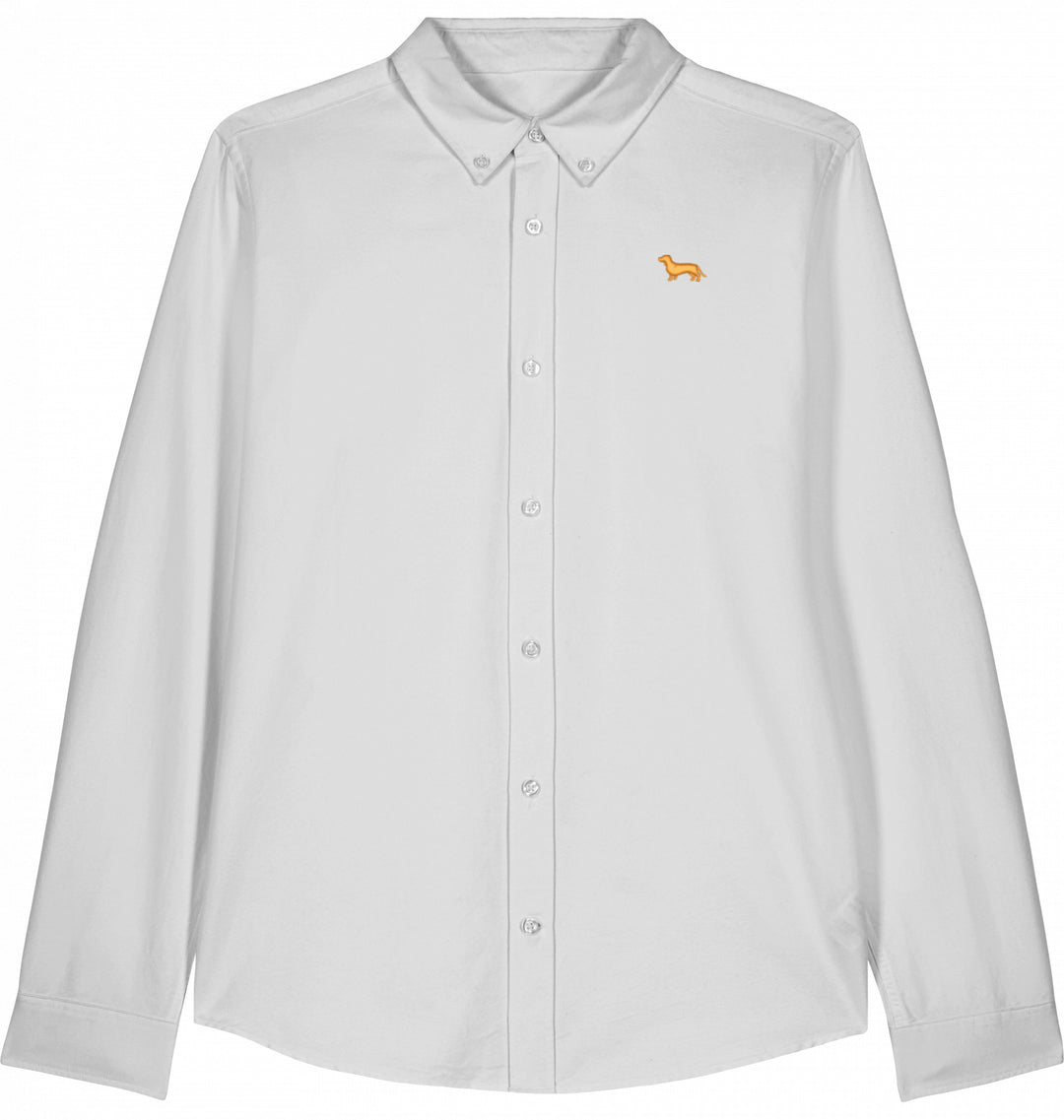 Oxford Bluse Damen - Dackel gelb