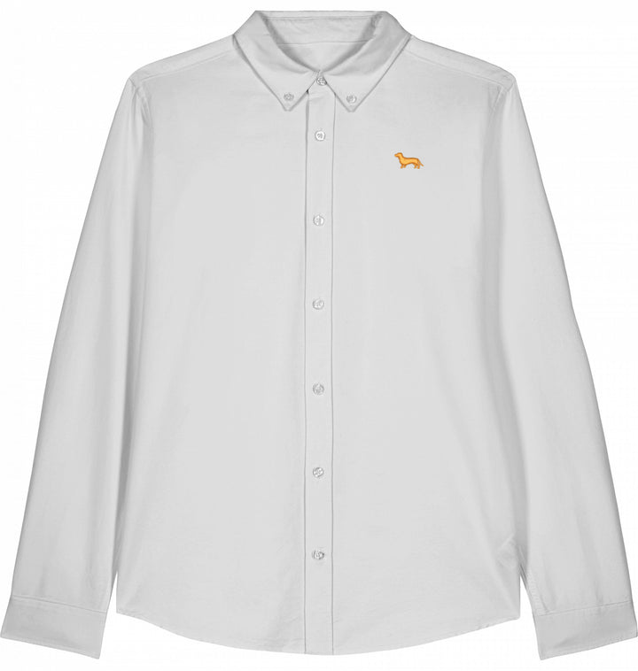 Oxford Bluse Damen - Dackel gelb