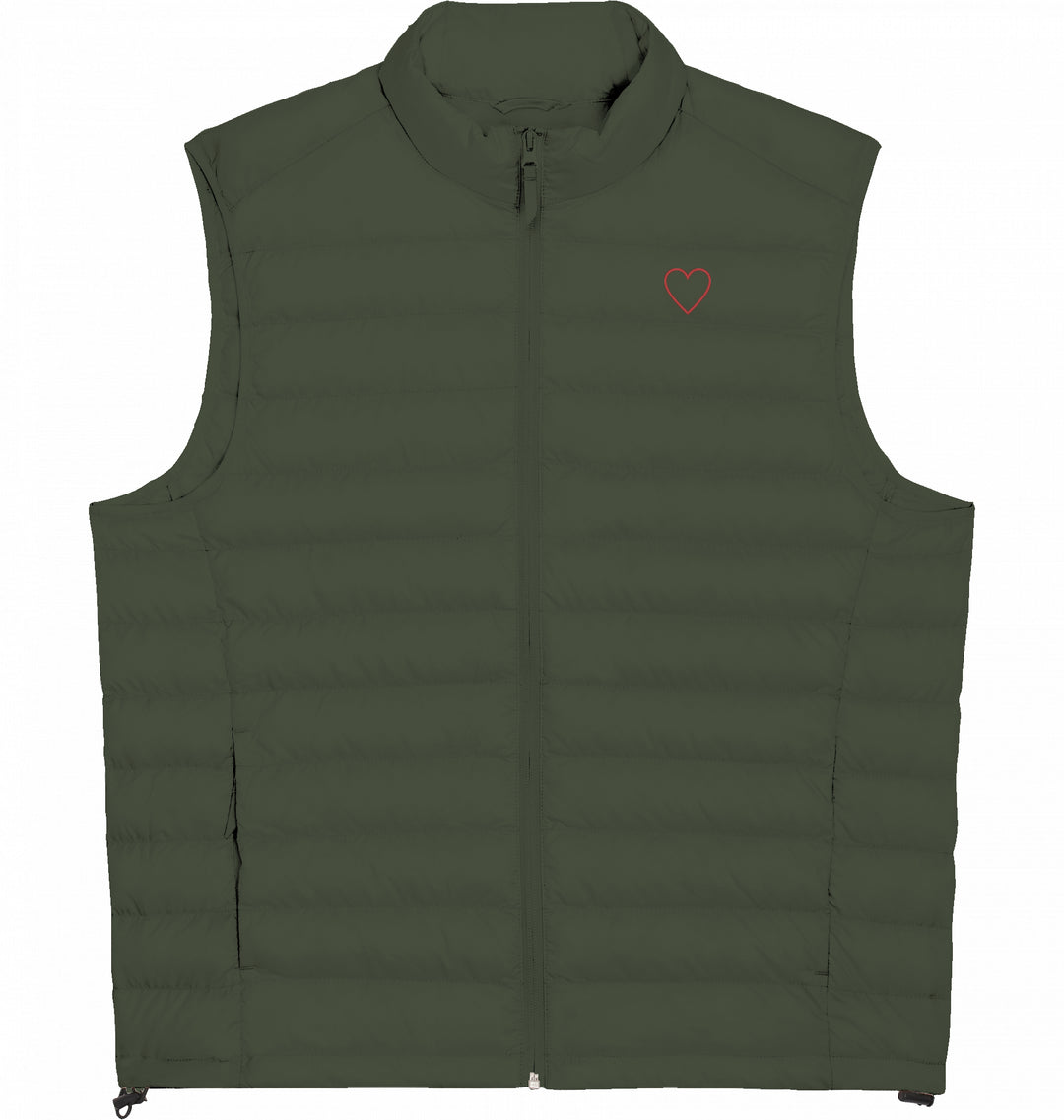 Love in light lines - Herren Daunenweste Organic