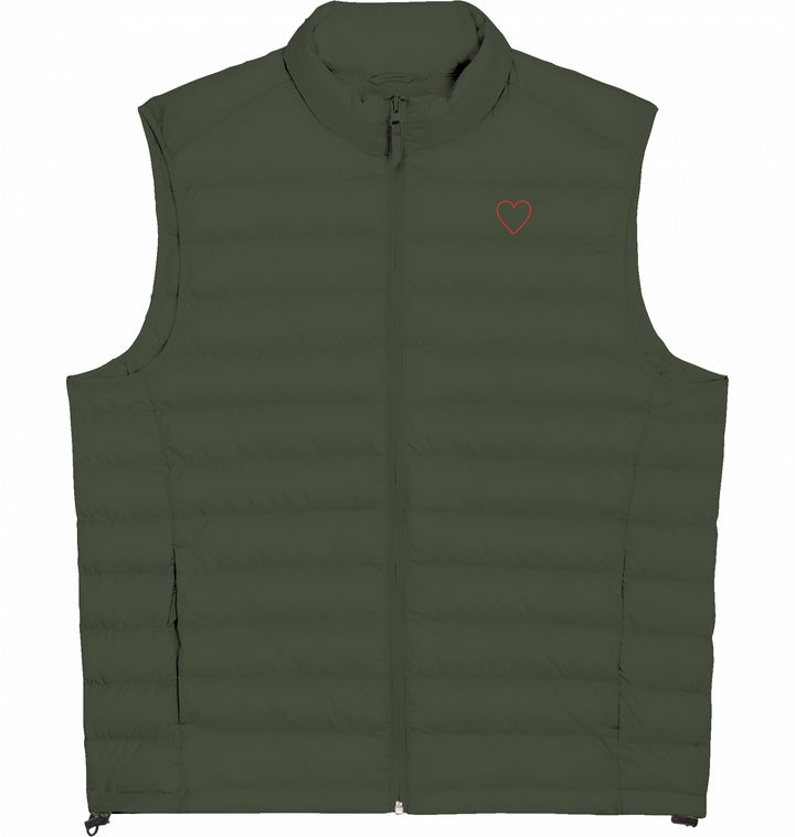 Love in light lines - Herren Daunenweste Organic