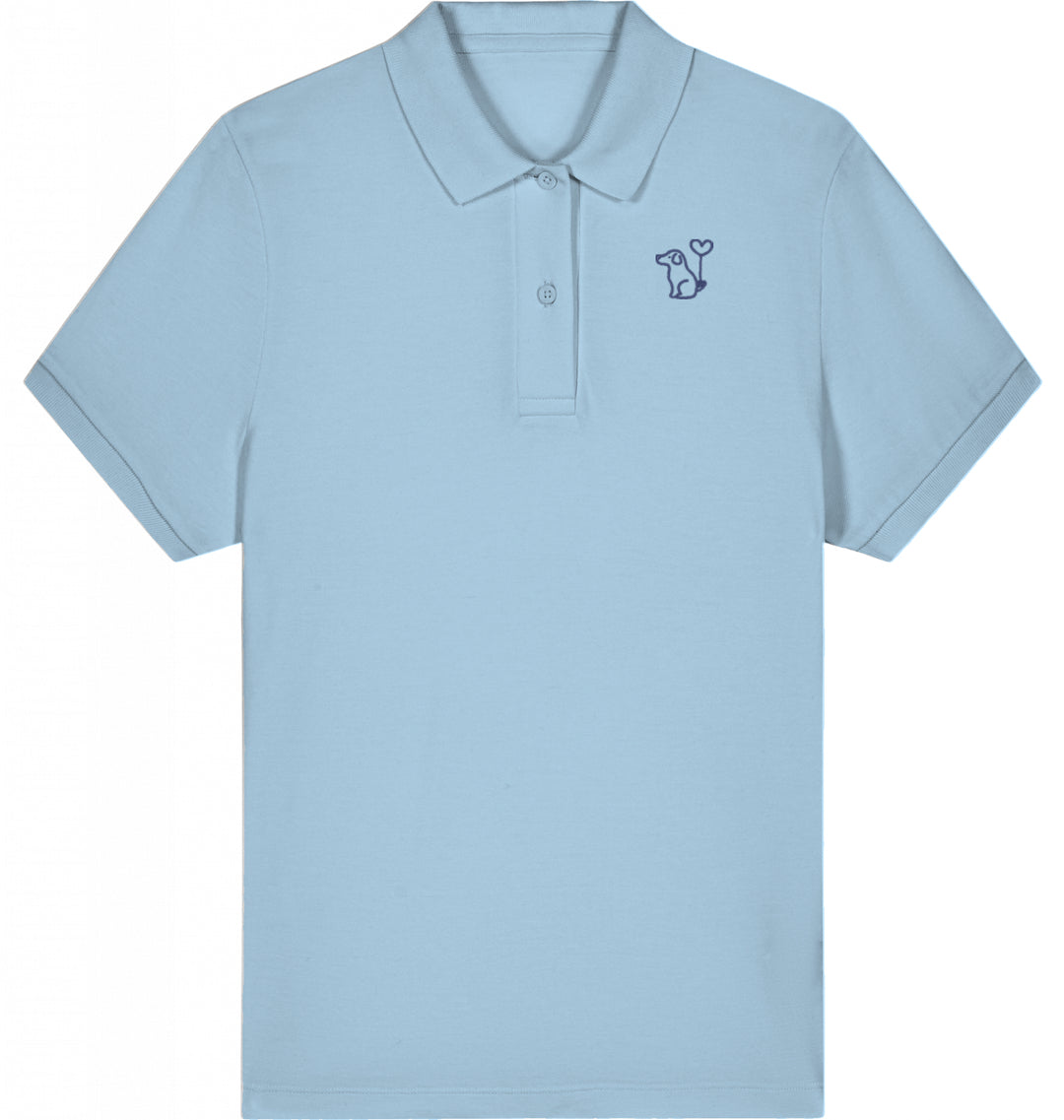 Art Dog Blue - Organic Polo Shirt Ladies Style