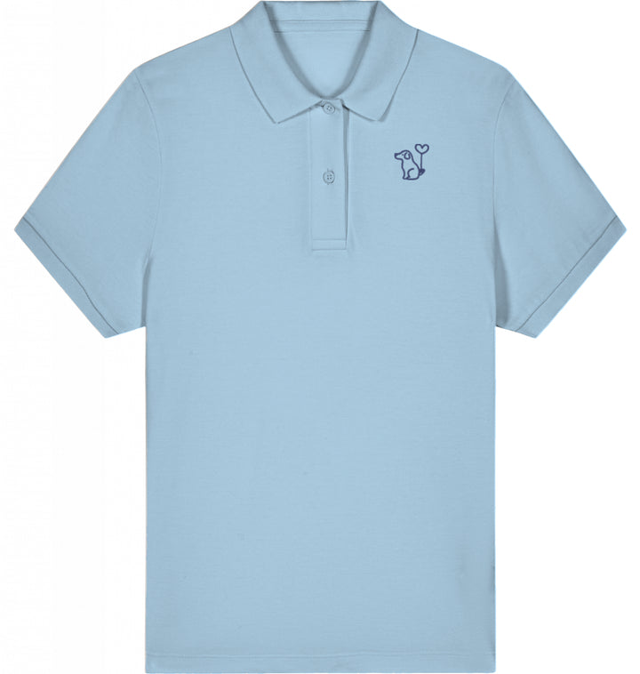 Art Dog Blue - Organic Polo Shirt Ladies Style