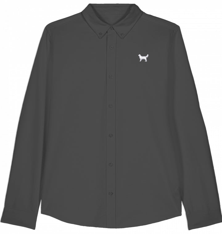 Oxford Bluse Damen - Golden Retriever weiß