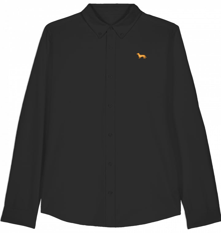 Oxford Bluse Damen - Dackel gelb