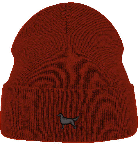 Beanie Organic - Flat Coated Retriever schwarz