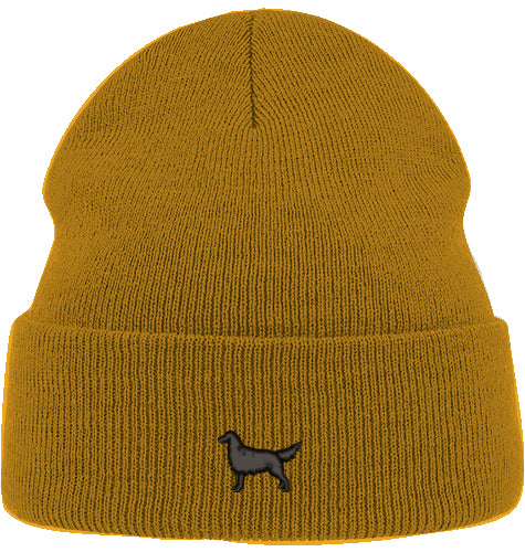 Beanie Organic - Flat Coated Retriever schwarz