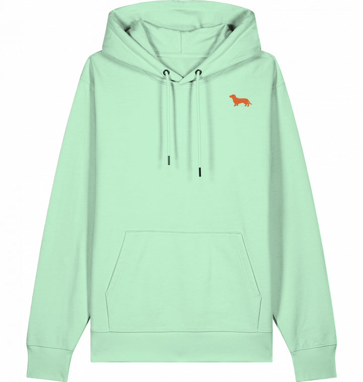 Dachshund Love orange - Organic Hoodie