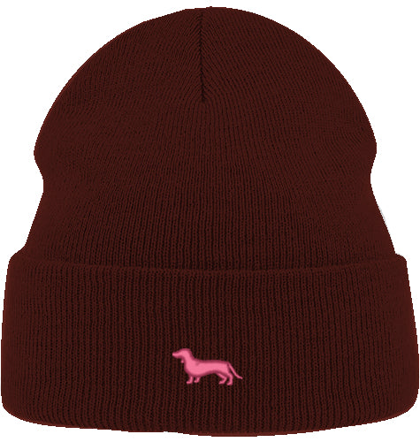 Beanie Organic - Dackel pink