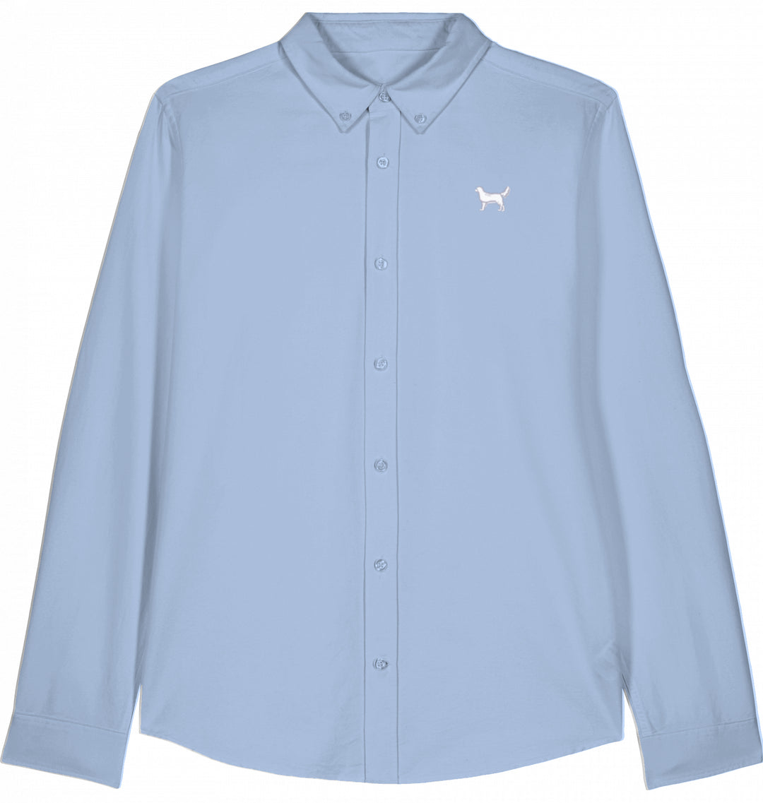 Oxford Bluse Damen - Golden Retriever weiß