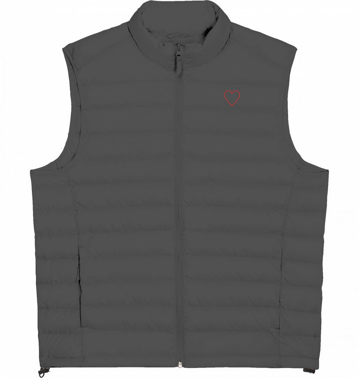 Love in light lines - Herren Daunenweste Organic