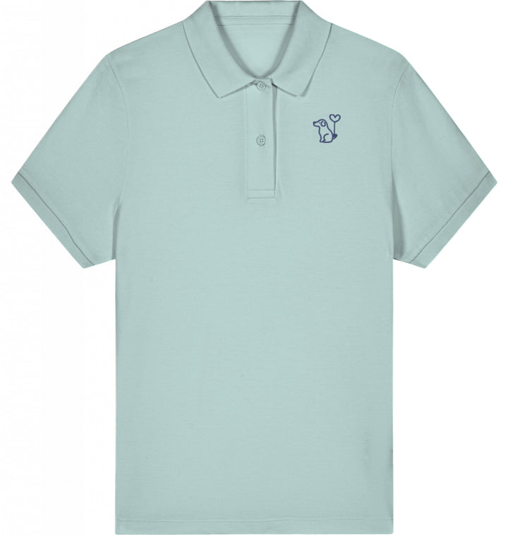 Art Dog Blue - Organic Polo Shirt Ladies Style
