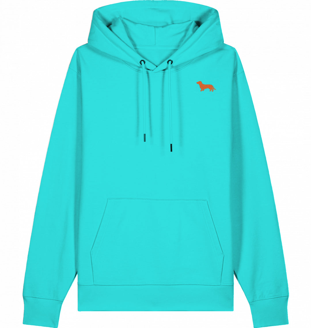 Dachshund Love orange - Organic Hoodie
