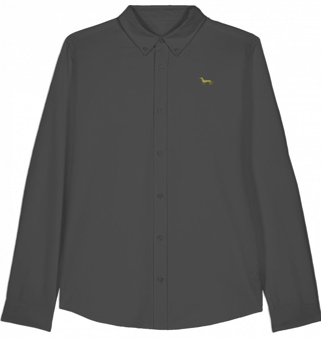 Oxford Bluse Damen - Dackel grün
