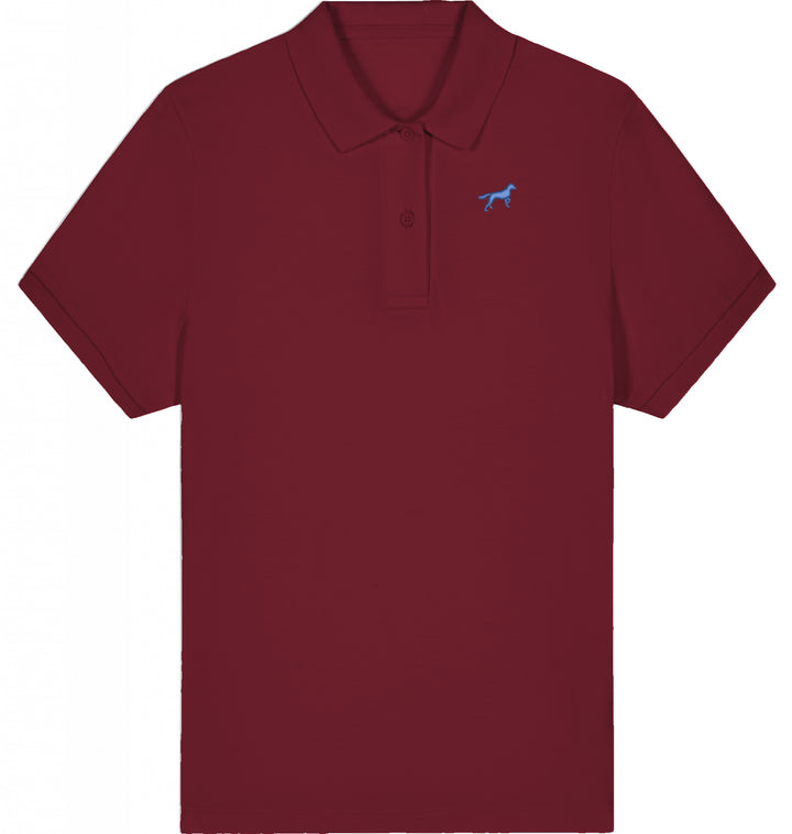 Polo Shirt Damen Organic Münsterländer blau
