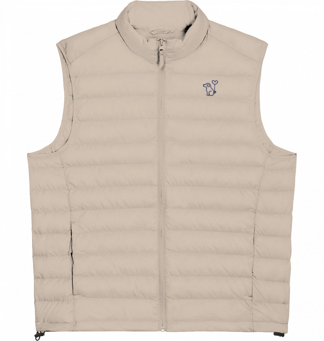 Art Dog Blue - Herren Daunenweste Organic