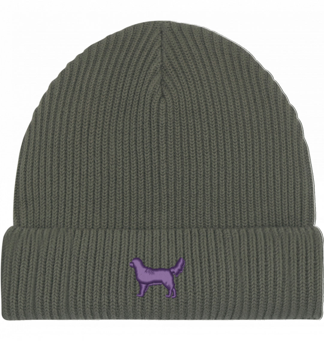 Fisherman Beanie organic - Golden Retriever lila