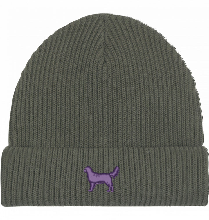 Fisherman Beanie organic - Golden Retriever lila