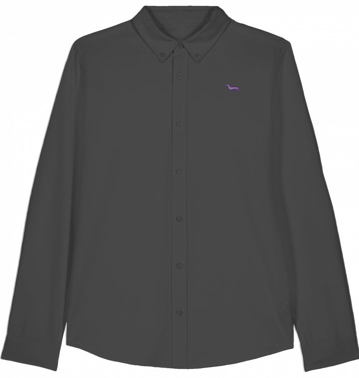 Oxford Hemd Herren - Dackel lila