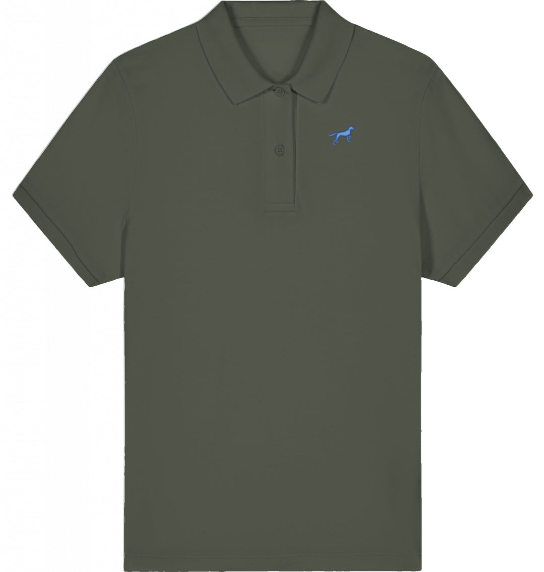 Polo Shirt Damen Organic Münsterländer blau