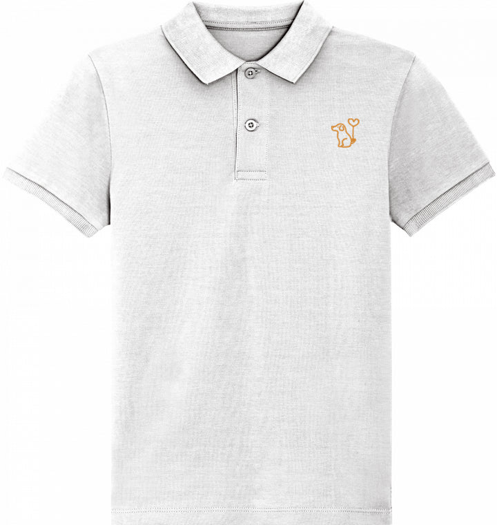 Art dog yellow - Organic Polo Kids
