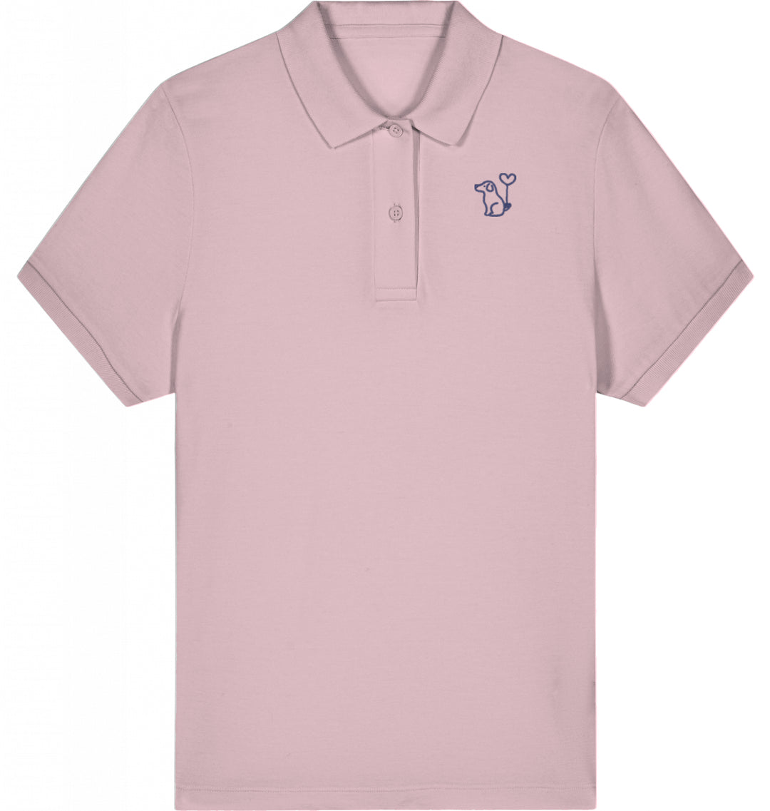 Art Dog Blue - Organic Polo Shirt Ladies Style