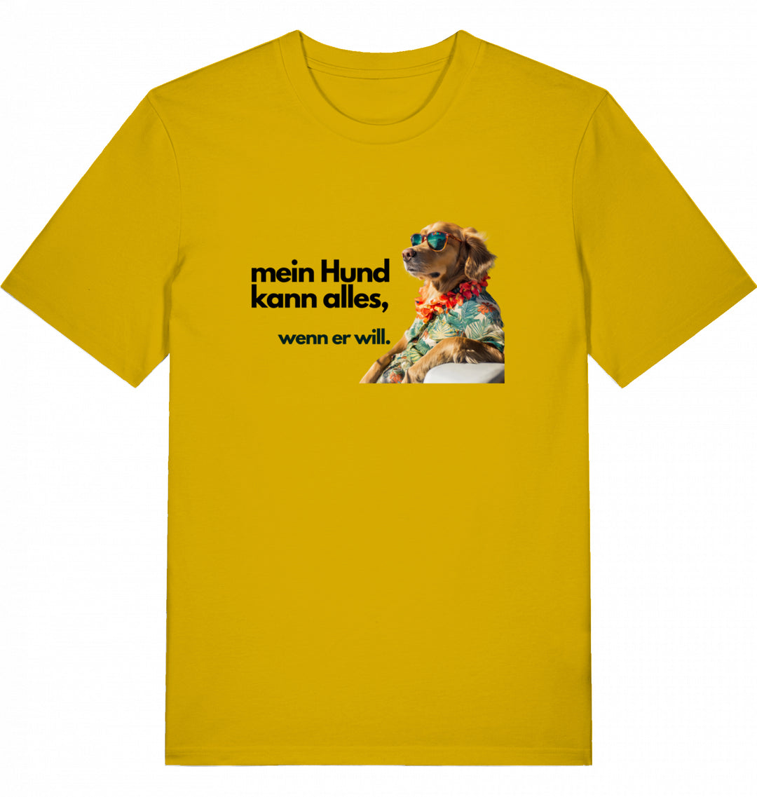 Mein Hund kann alles Goldie - Organic T-Shirt frontprint