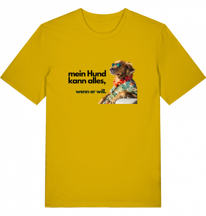 Mein Hund kann alles Goldie - Organic T-Shirt frontprint