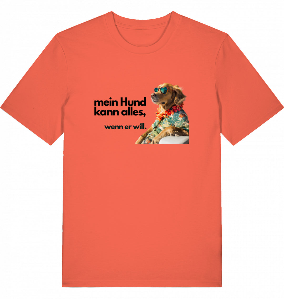 Mein Hund kann alles Goldie - Organic T-Shirt frontprint