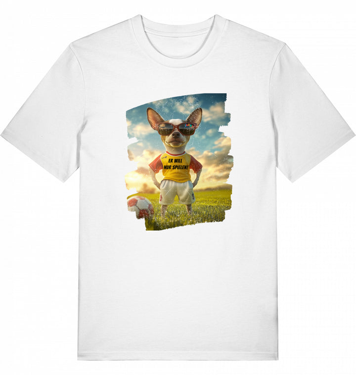 Just play football - Organic T-Shirt frontprint