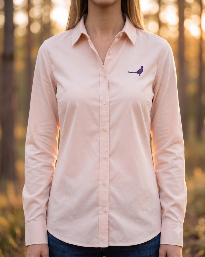 Oxford Bluse Damen - Fasan lila