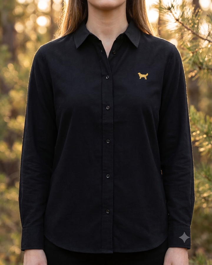 Oxford Bluse Damen - Golden Retriever gold
