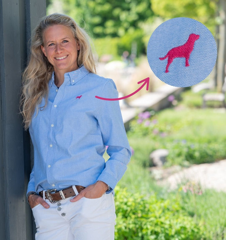 Lab love pink - Damen Oxford Shirt Organic