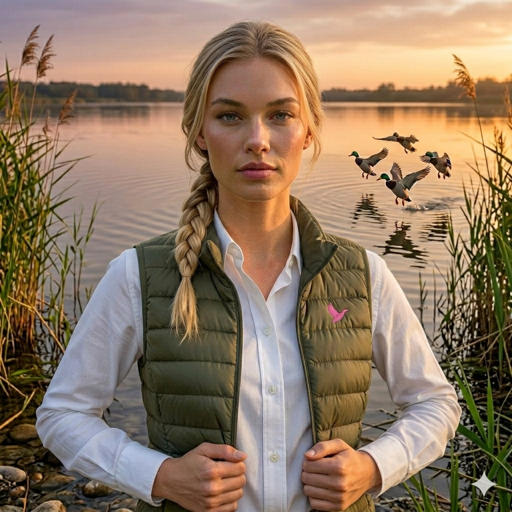 Daunenweste Damen - Ente pink