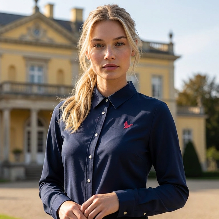 Oxford Bluse Damen - Ente pink